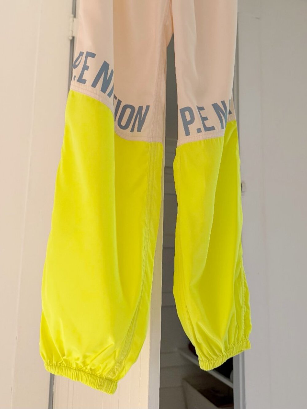 P.E Nation First Position Wide Leg Track Pants Pearled Ivory NWOT Size XS $149 - Picture 11 of 12